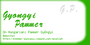 gyongyi pammer business card