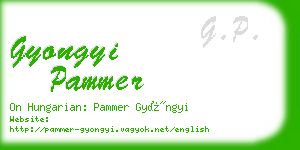 gyongyi pammer business card